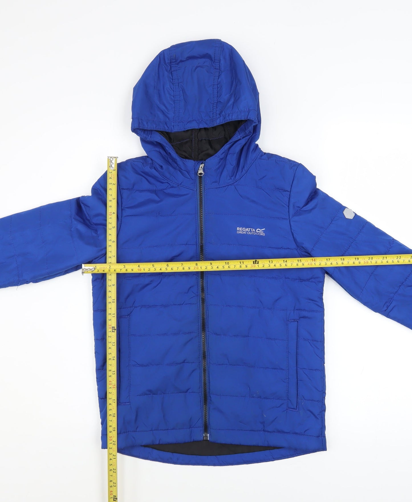 Regatta Boys Blue Hooded Puffer Jacket 9-10 Years Insulated Winter Coat