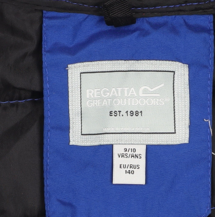 Regatta Boys Blue Hooded Puffer Jacket 9-10 Years Insulated Winter Coat