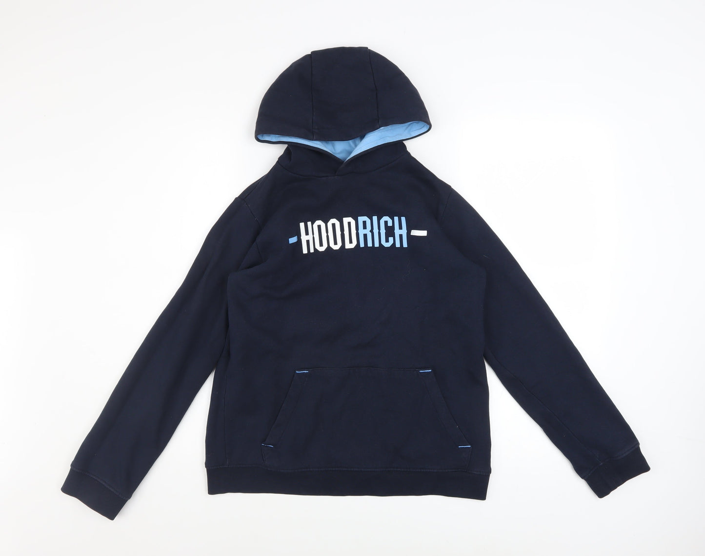 Hoodrich Boys Blue Pullover Hoodie XL 13-15Y Regular Fit Fleece Hooded Sweatshirt