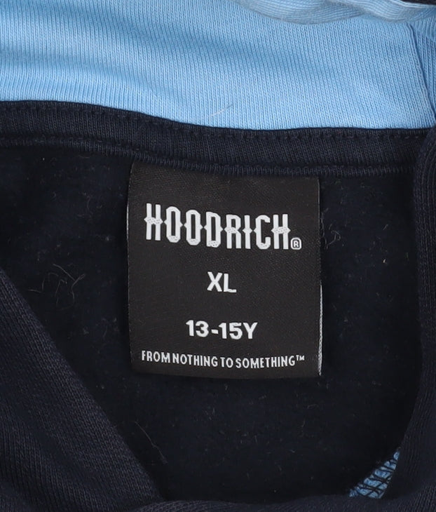 Hoodrich Boys Blue Pullover Hoodie XL 13-15Y Regular Fit Fleece Hooded Sweatshirt