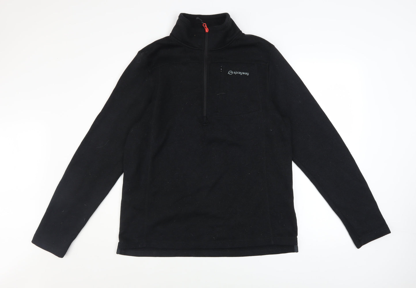 Sprayway Men's Black Fleece 1/2 Zip Pullover Sweatshirt Size L