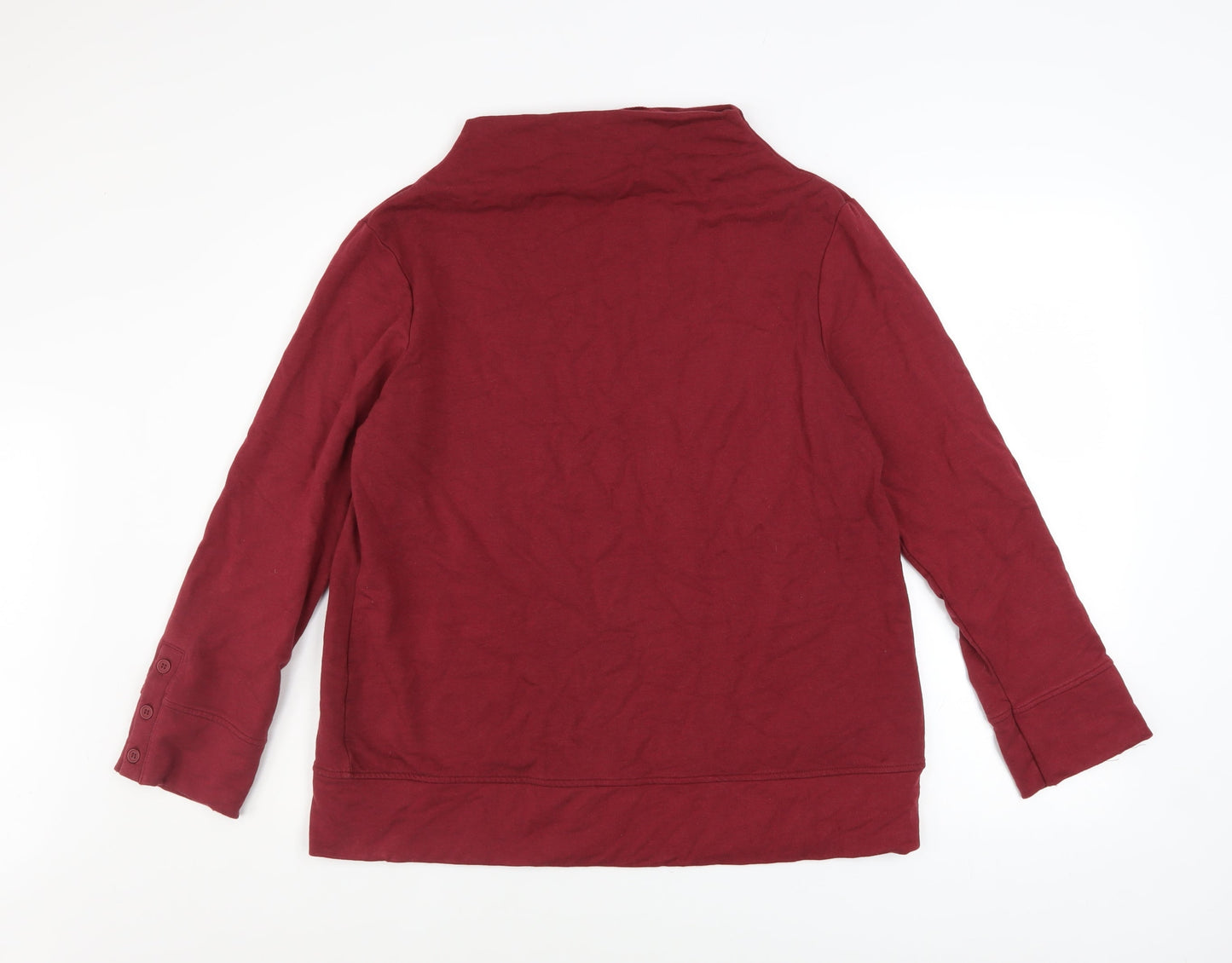 Thought Women's Red Long Sleeve Pullover Sweatshirt Size 14 Viscose Blend