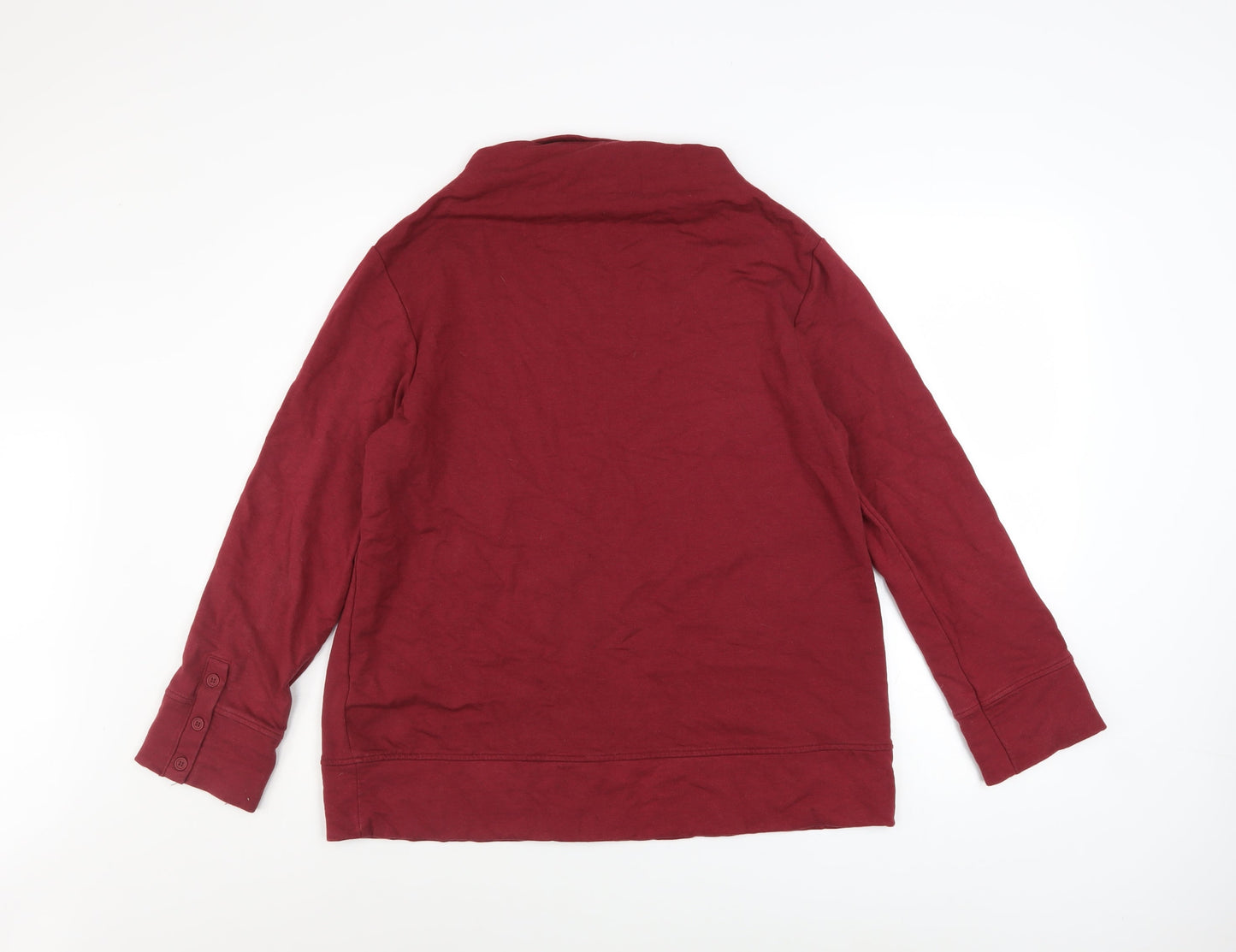 Thought Women's Red Long Sleeve Pullover Sweatshirt Size 14 Viscose Blend