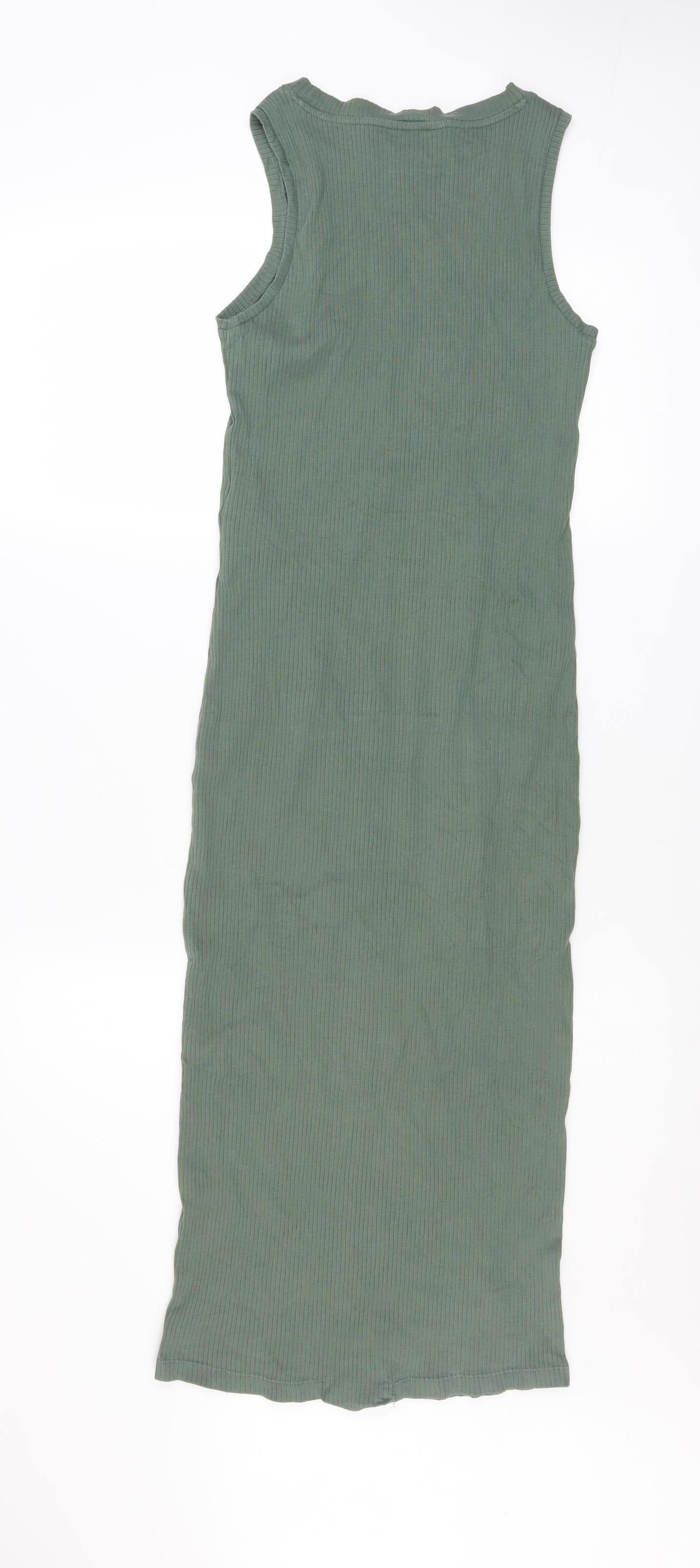 Aware Women’s Green Sleeveless Bodycon Midi Dress XS