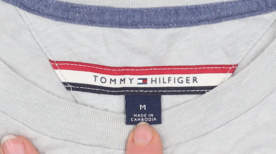 Tommy Hilfiger Denim Men's Grey Graphic T-Shirt Size M