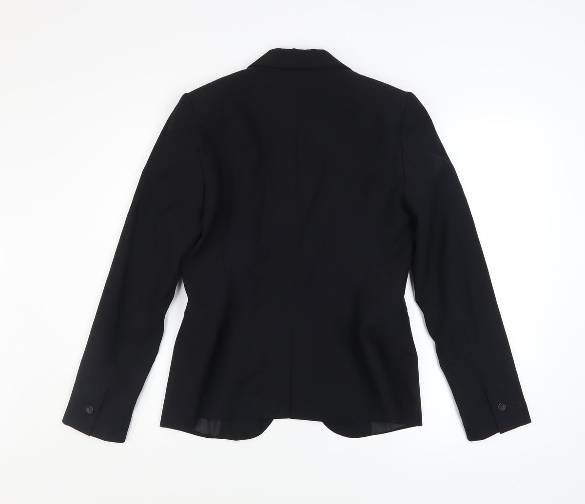 Zara Women Black Single-Breasted Blazer Size 10 Slim Fit