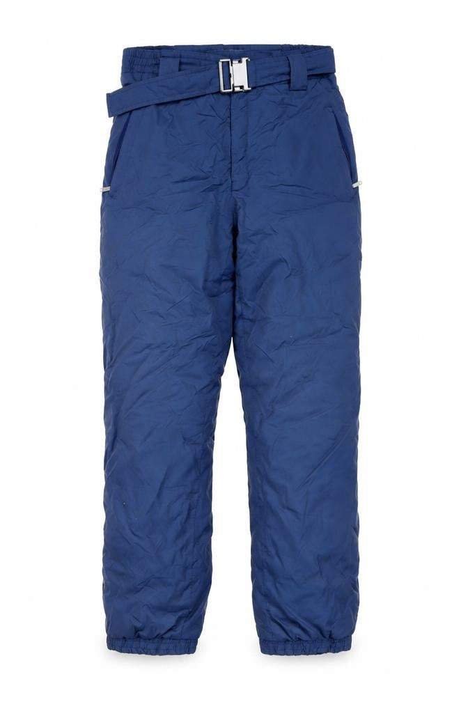 WINCOOK Men's Blue Size 36 Snow Pants Regular Fit Belted Waterproof