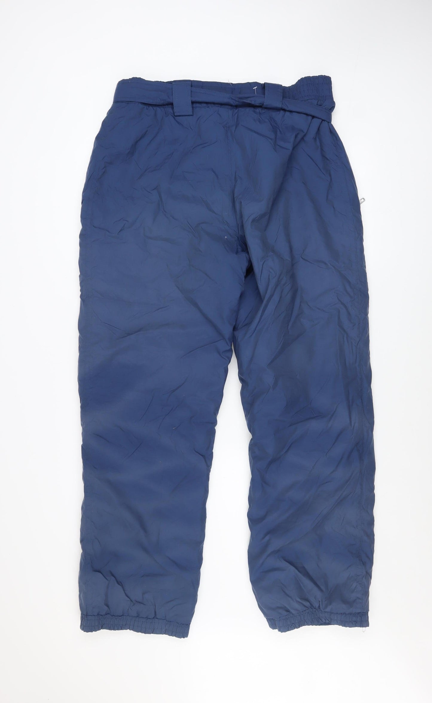 WINCOOK Men's Blue Size 36 Snow Pants Regular Fit Belted Waterproof