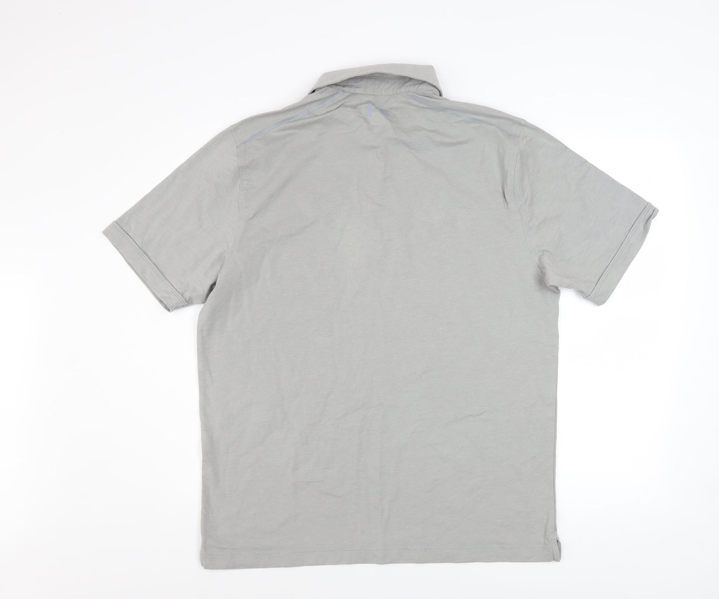 Under Armour Men's Grey HeatGear Polo Shirt Size L Loose Fit