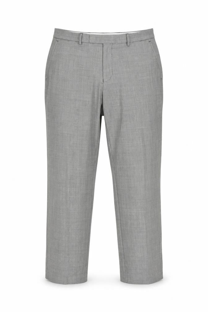 Dunnes Stores Men Grey Wool Blend Dress Pants 36W 31L Regular Fit