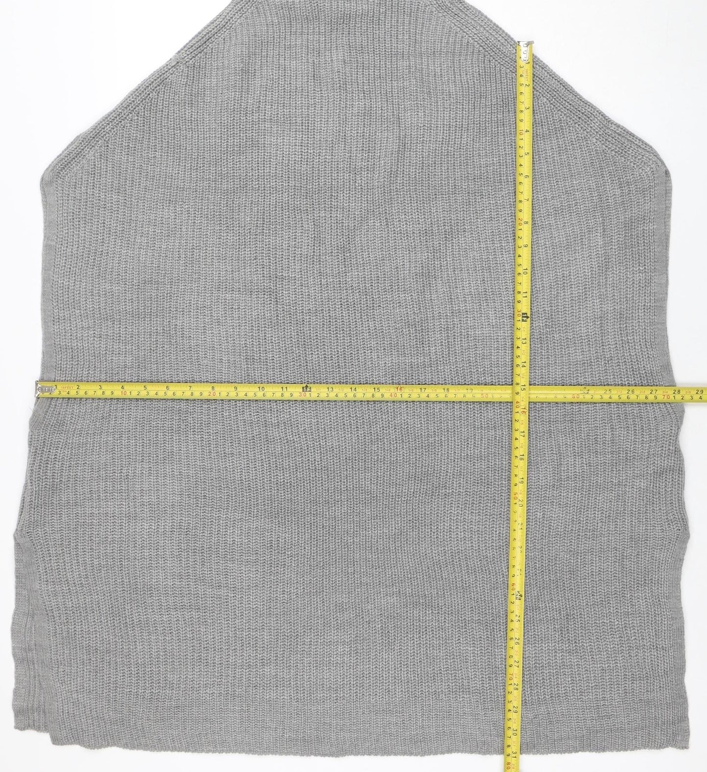 Yours Women Grey Knit High Neck Cape Jumper Size 18-20