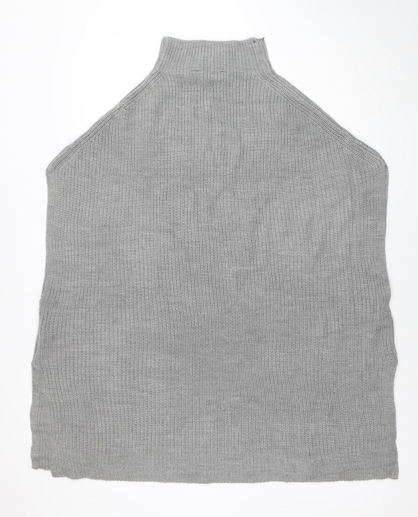 Yours Women Grey Knit High Neck Cape Jumper Size 18-20