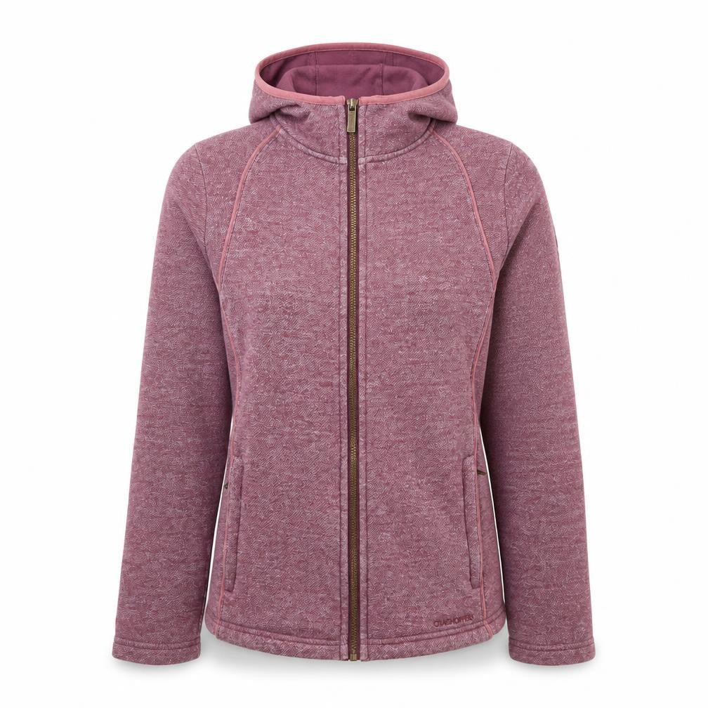 Craghoppers Womens Purple Full Zip Hooded Sweatshirt UK 12