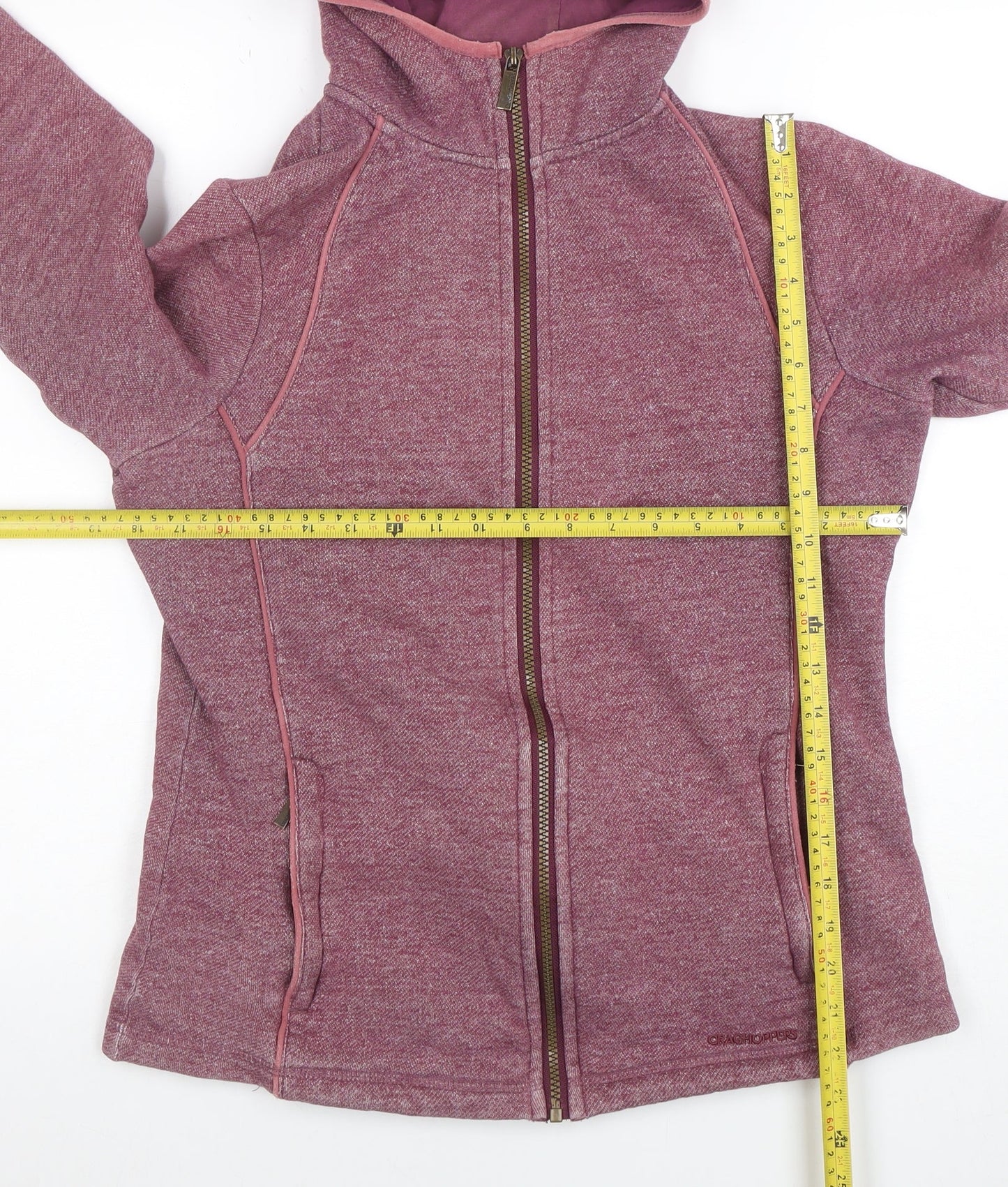 Craghoppers Womens Purple Full Zip Hooded Sweatshirt UK 12