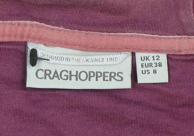Craghoppers Womens Purple Full Zip Hooded Sweatshirt UK 12