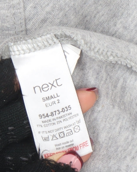 Next Men’s Grey Small Button Up Long Sleeve Sweatshirt