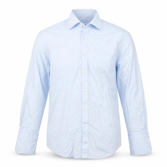 Jaeger Men's Blue 16 Regular Fit Long Sleeve Cotton Button-Up Shirt