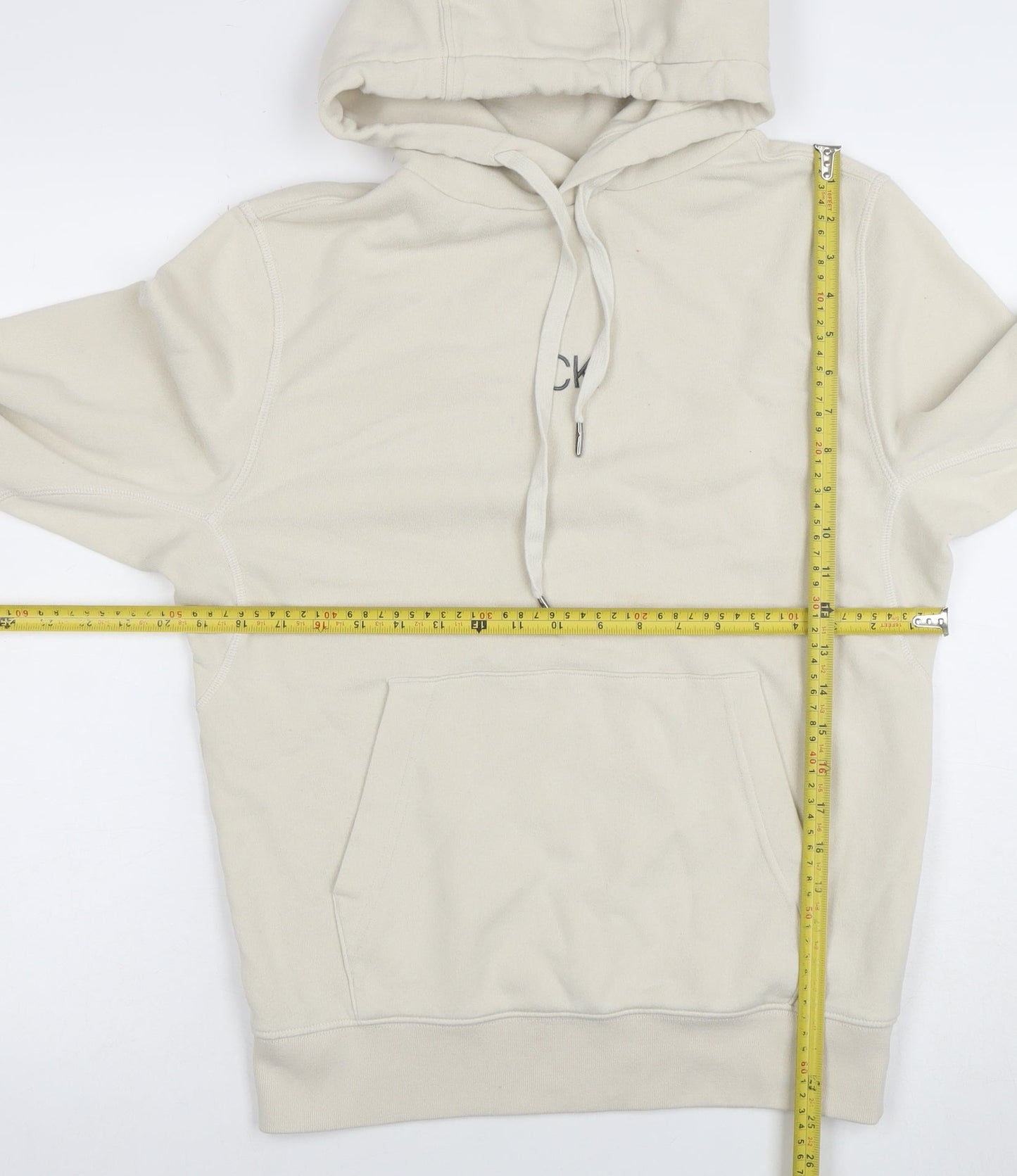 Calvin Klein Golf Women Beige Pullover Hoodie Size S Cotton Blend