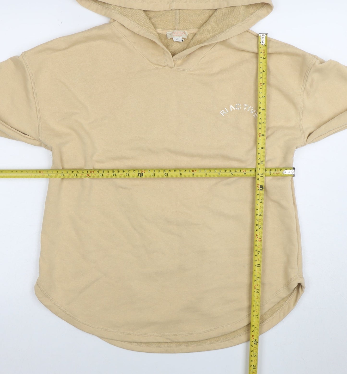 River Island RI Active Beige Women's Pullover Hoodie Size M