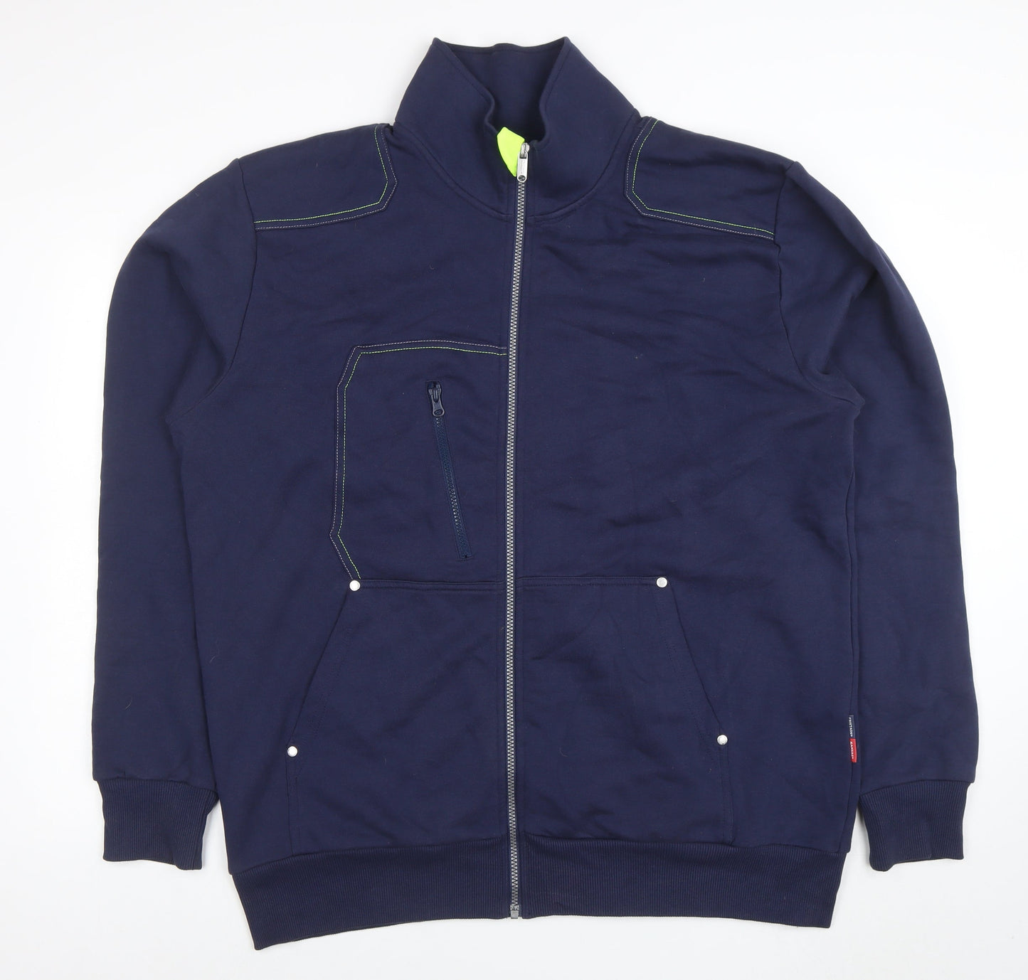 Fristads Kansas Men's Blue 2XL Full Zip Sweatshirt Regular Fit Workwear