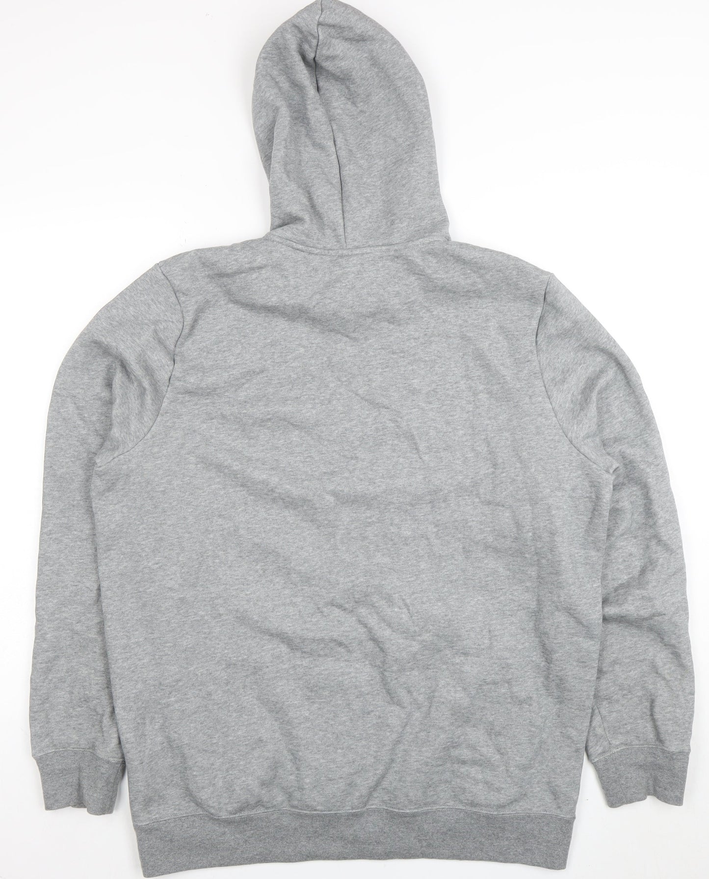 Puma Mens Grey Pullover Hoodie L Sportswear Fleece Logo Jumper