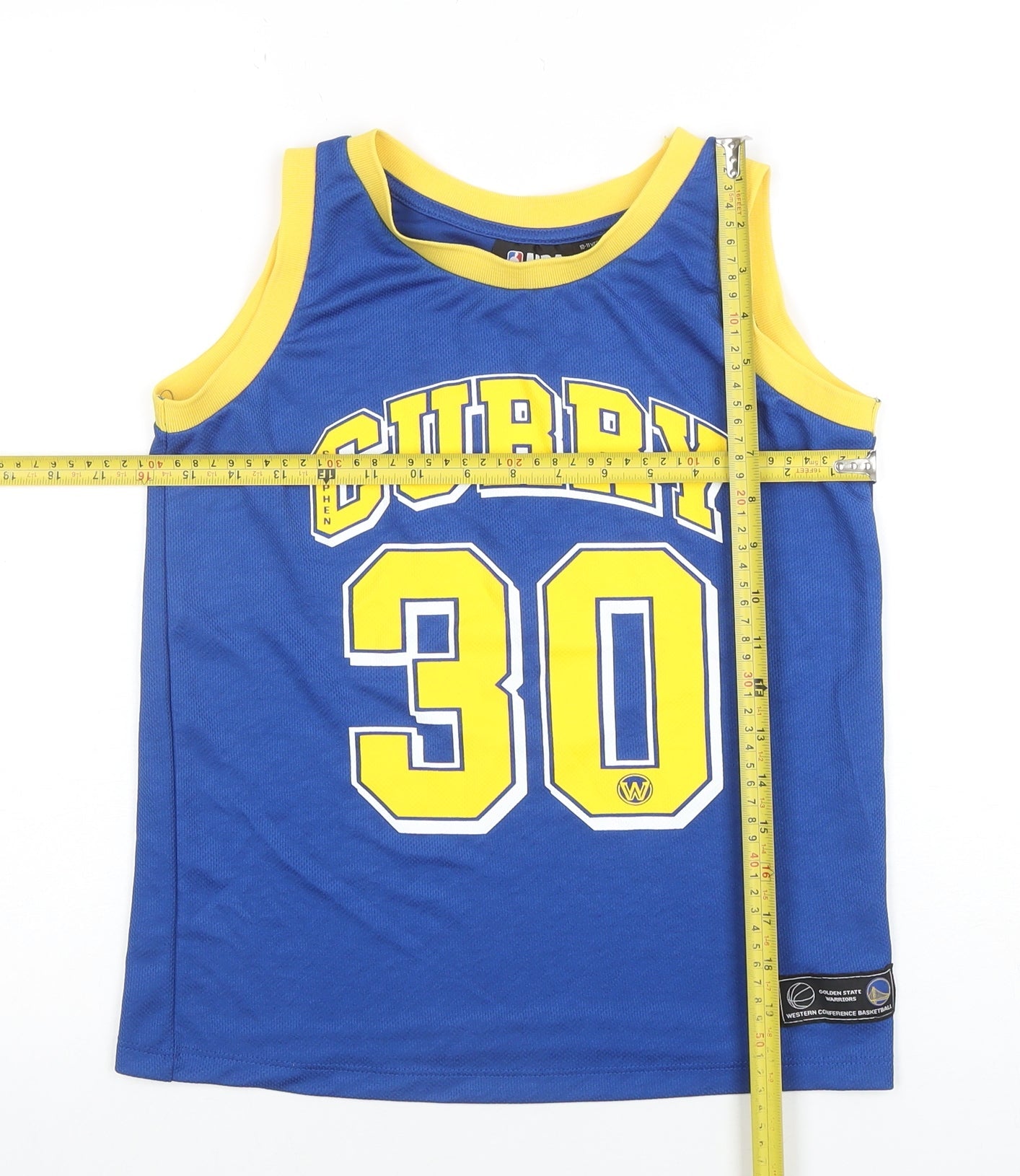 NBA Boys Blue 10-11 Years Golden State Warriors Curry 30 Basketball Jersey Tank