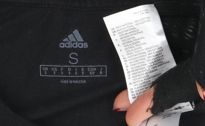 adidas Men's Black Small Logo Crew Neck Sports T-Shirt