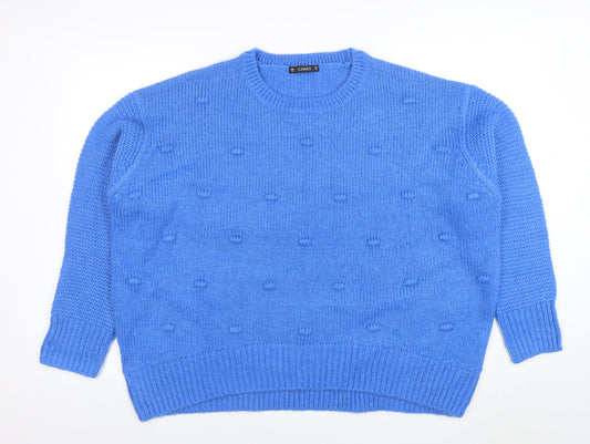 Dunnes Women’s Blue Acrylic Knit Crew Neck Jumper Size XL