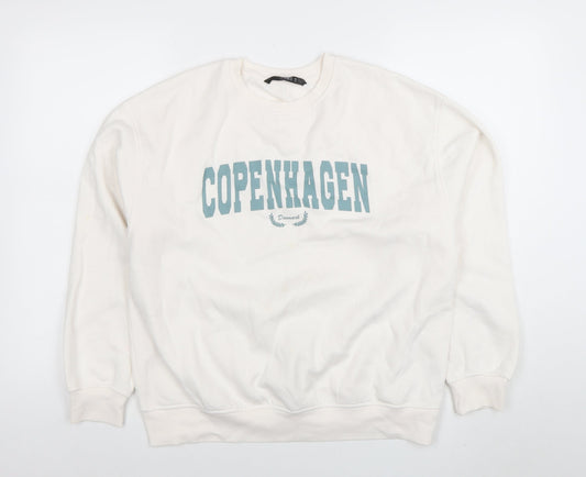 Dunnes Women’s White Copenhagen Print Pullover Sweatshirt M