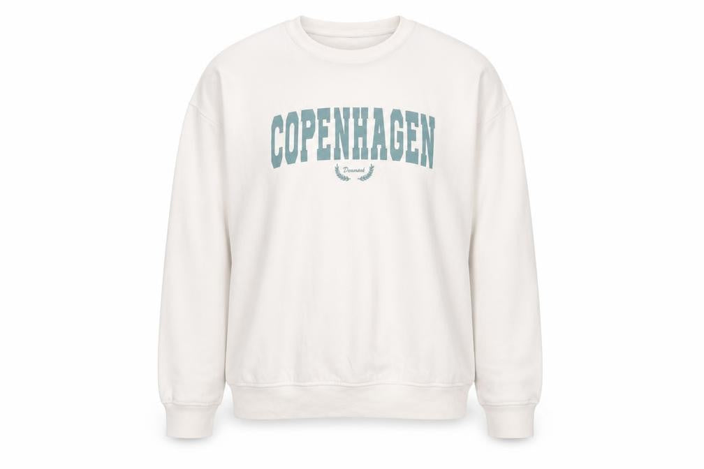 Dunnes Women’s White Copenhagen Print Pullover Sweatshirt M