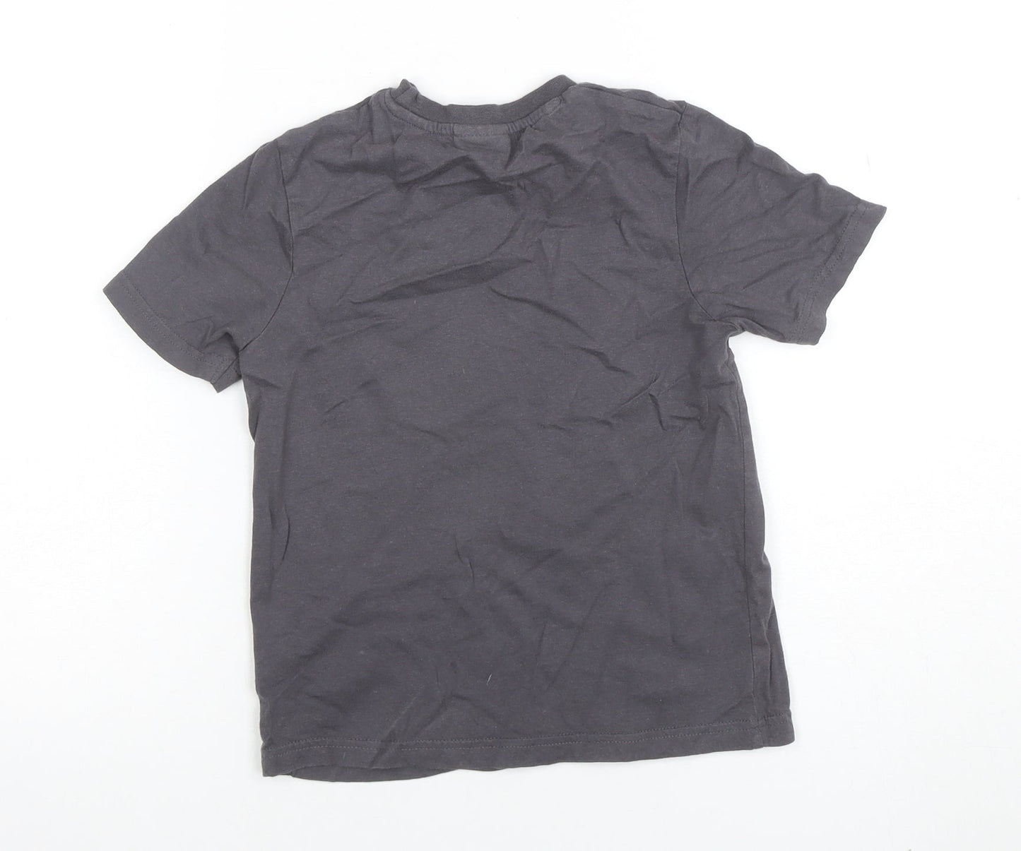 Sonic Prime Boys Grey 7-8 Years Graphic T-Shirt Short Sleeve Cotton Top