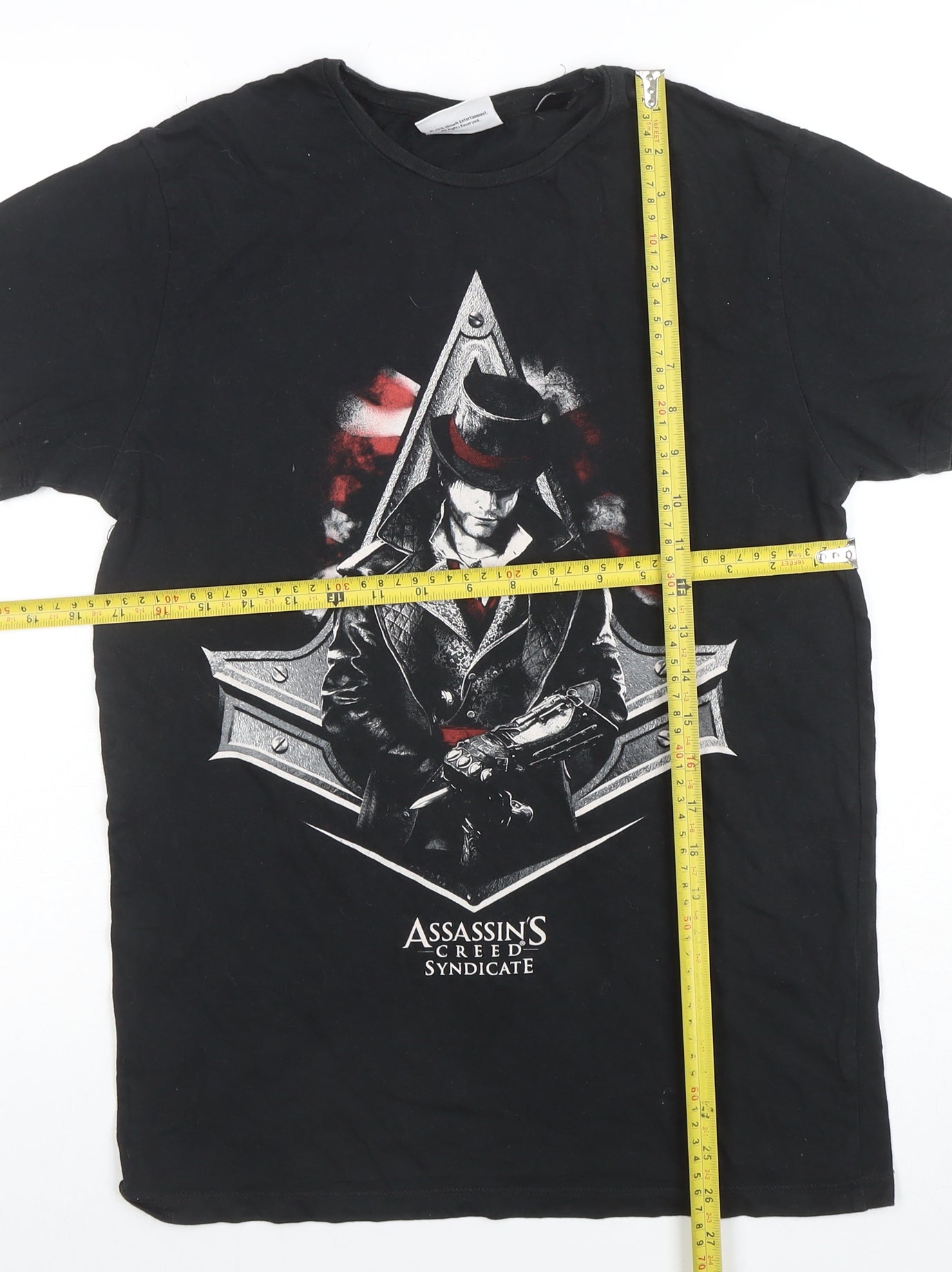 Assassin's Creed Men's Black Cotton Graphic T-Shirt Size S Regular Fit