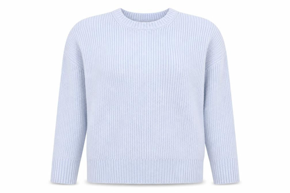 Marks & Spencer Women's Blue L Knit Crew Neck Pullover Jumper