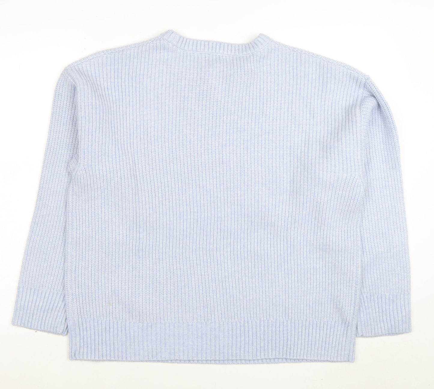 Marks and Spencer Women's Blue L Knit Crew Neck Pullover Jumper