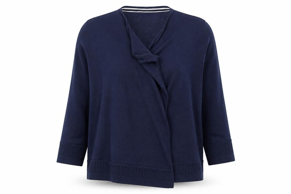 Butterfly by Matthew Williamson Women's Navy Cardigan UK 12 Wrap Style