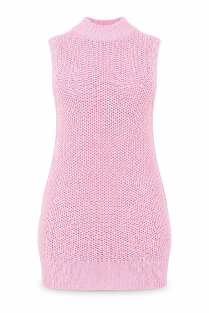 Forever 21 Women’s Pink Sleeveless Open-Knit Pullover Jumper XS