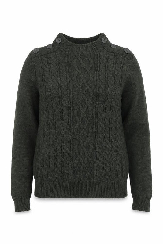 Vero Moda Women’s Green Cable Knit High Neck Jumper Size S