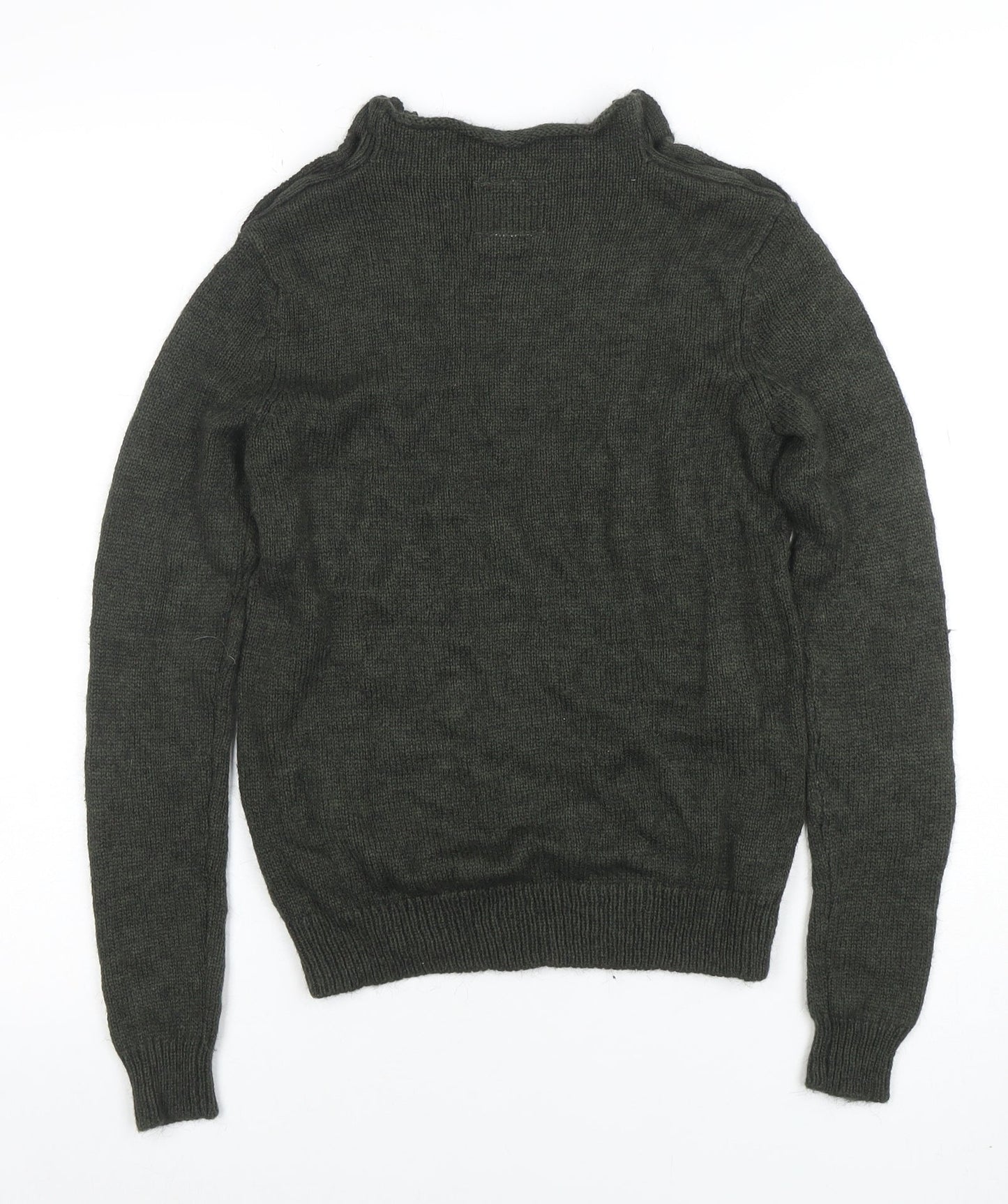 Vero Moda Women’s Green Cable Knit High Neck Jumper Size S