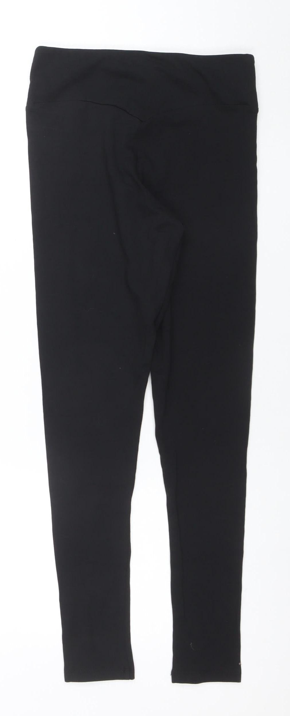 River Island Women Black XS Leggings High Waist Stretch Activewear