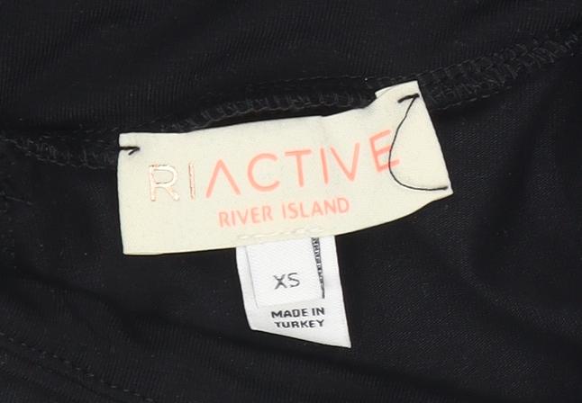 River Island Women Black XS Leggings High Waist Stretch Activewear