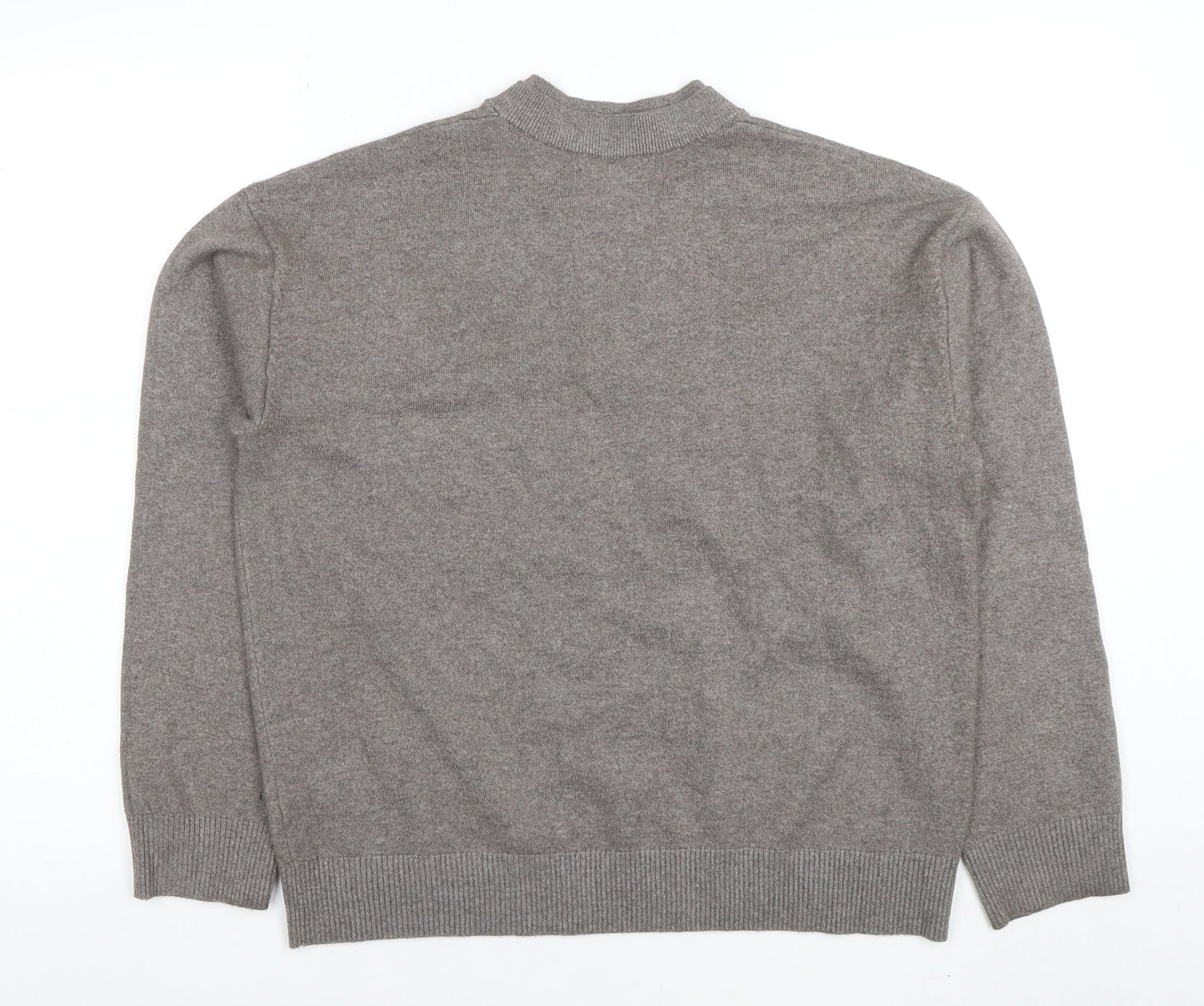 Marks and Spencer Women’s Beige V-Neck Knit Jumper Size M