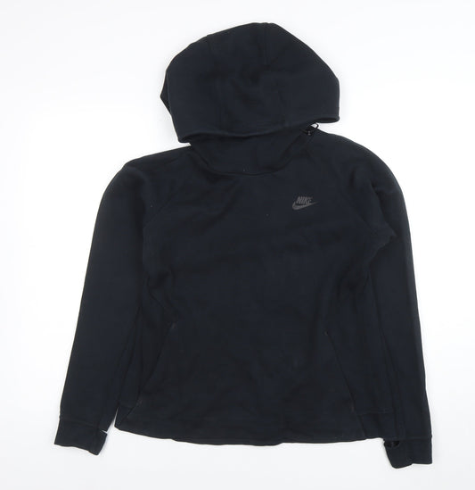 Nike Women Black Pullover Hoodie Size L Classic Style