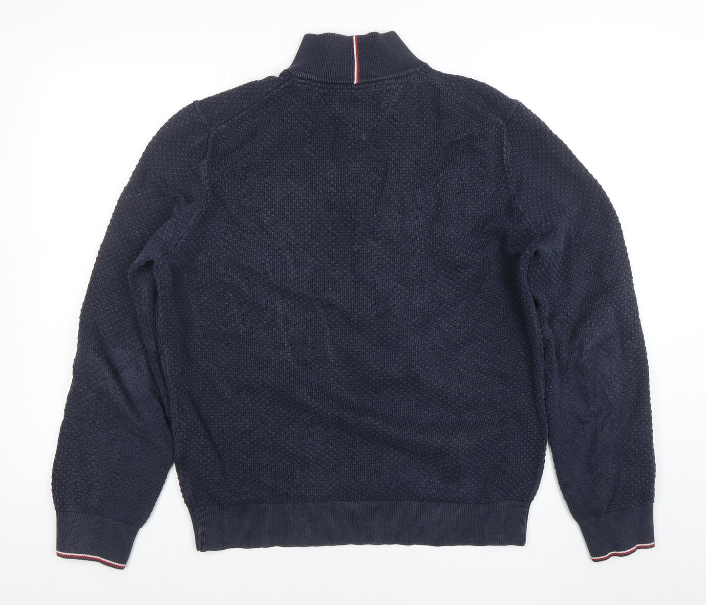 Tommy Hilfiger Men's Blue Cotton 1/2 Zip Sweatshirt Size L
