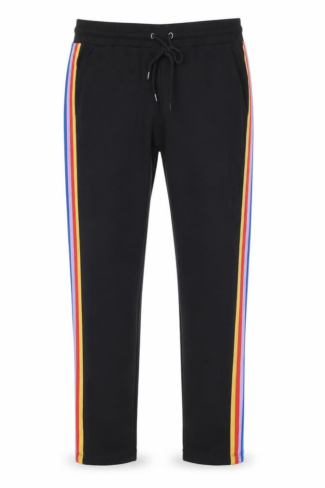 ASOS Men’s Black Jogger Trousers M with Rainbow Side Stripe
