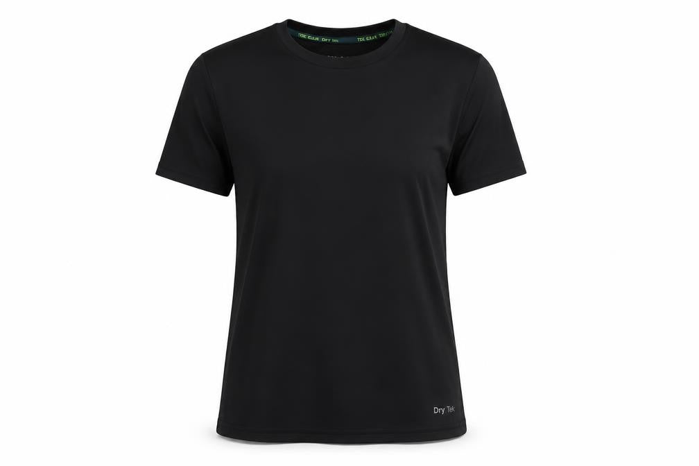 Tek Gear Women's Black Short Sleeve Dry Tek Performance T-Shirt Size M