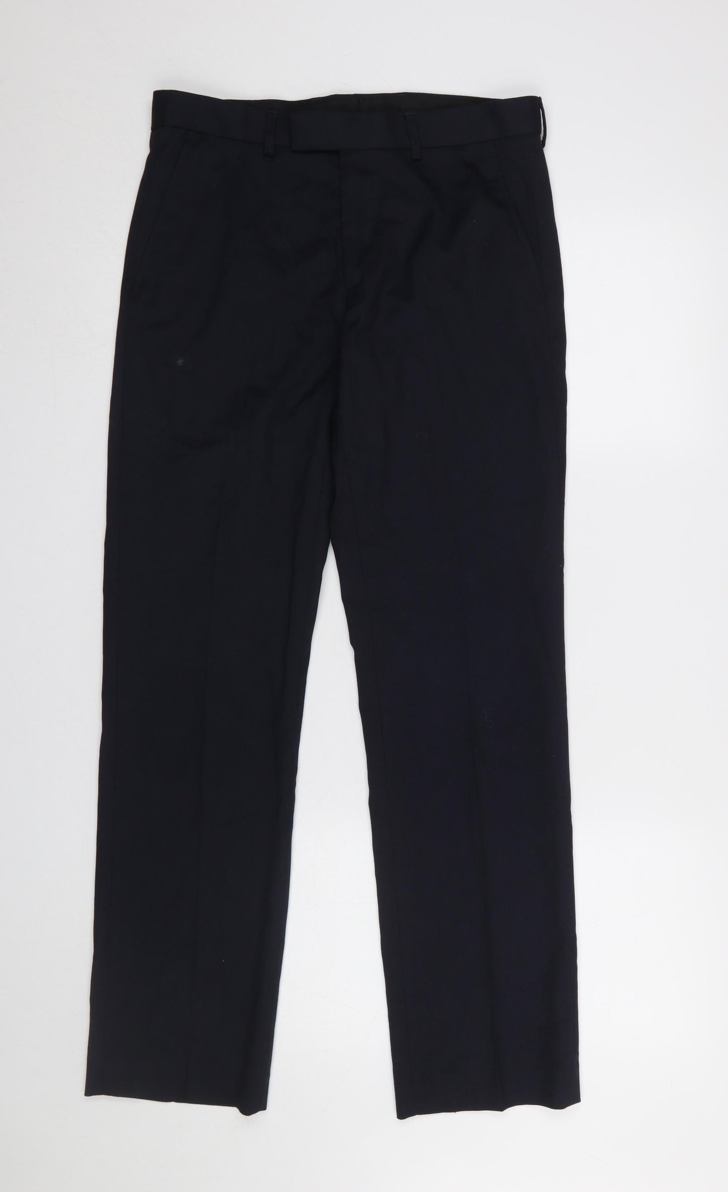 Dunnes Stores Men's Navy Dress Pants 28W 31L Regular Fit Straight Leg