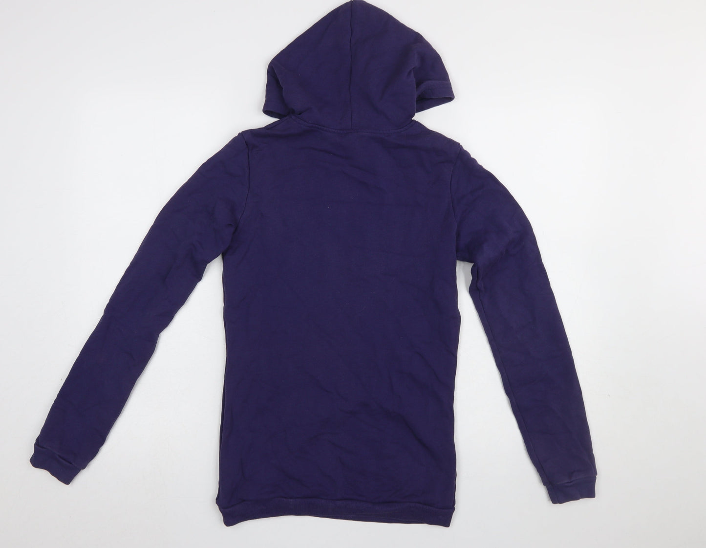 United Colors of Benetton Girls Purple Pullover Hoodie 13-14 Years Logo Cotton