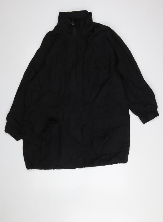 Marks and Spencer St Michael Women's Black Nylon Zip Jacket Size 10