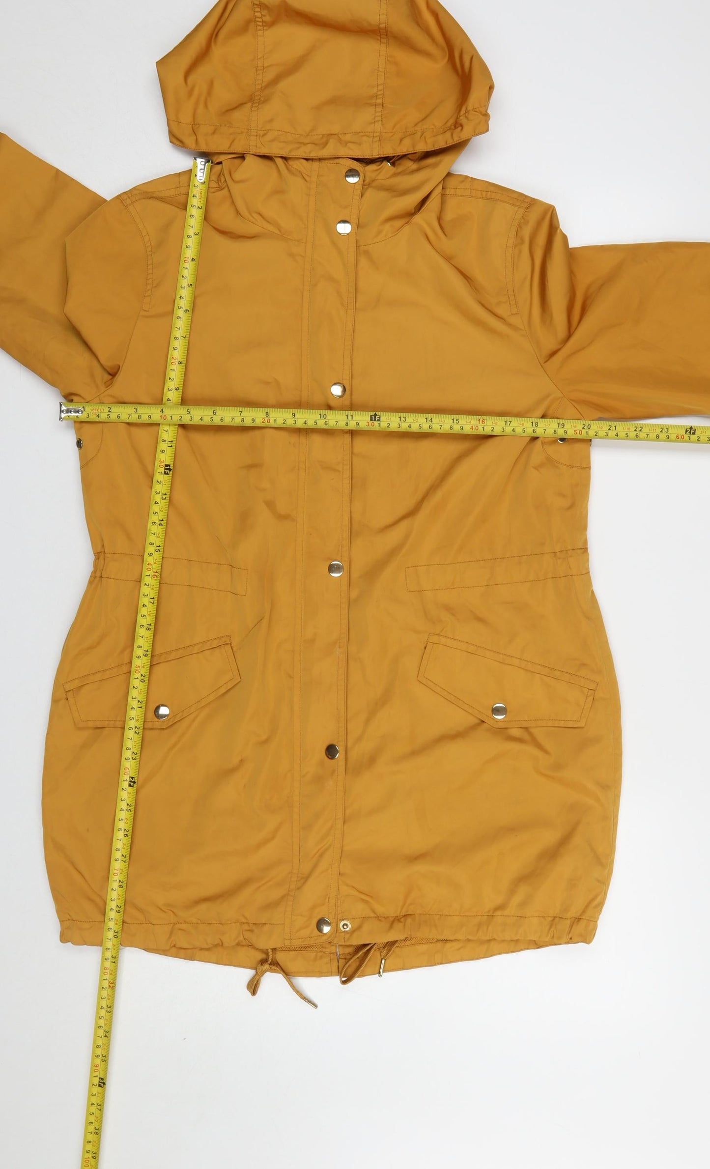 Forever 21 Women's Yellow Hooded Parka Jacket Size S