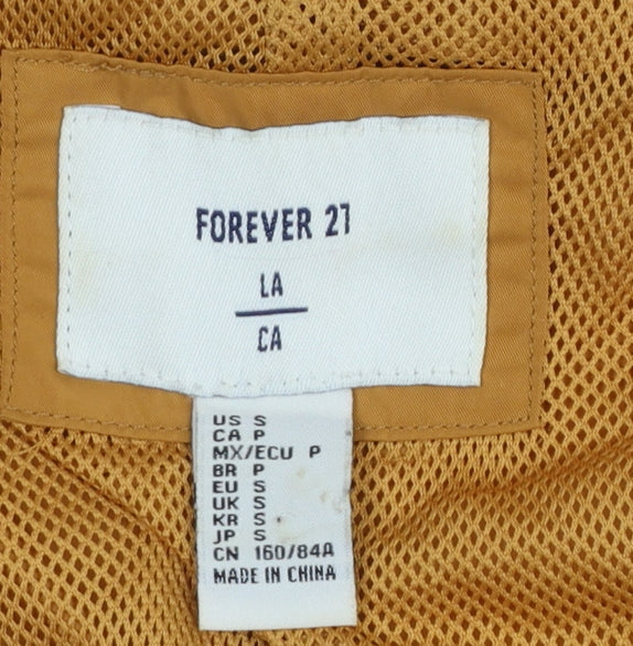 Forever 21 Women's Yellow Hooded Parka Jacket Size S